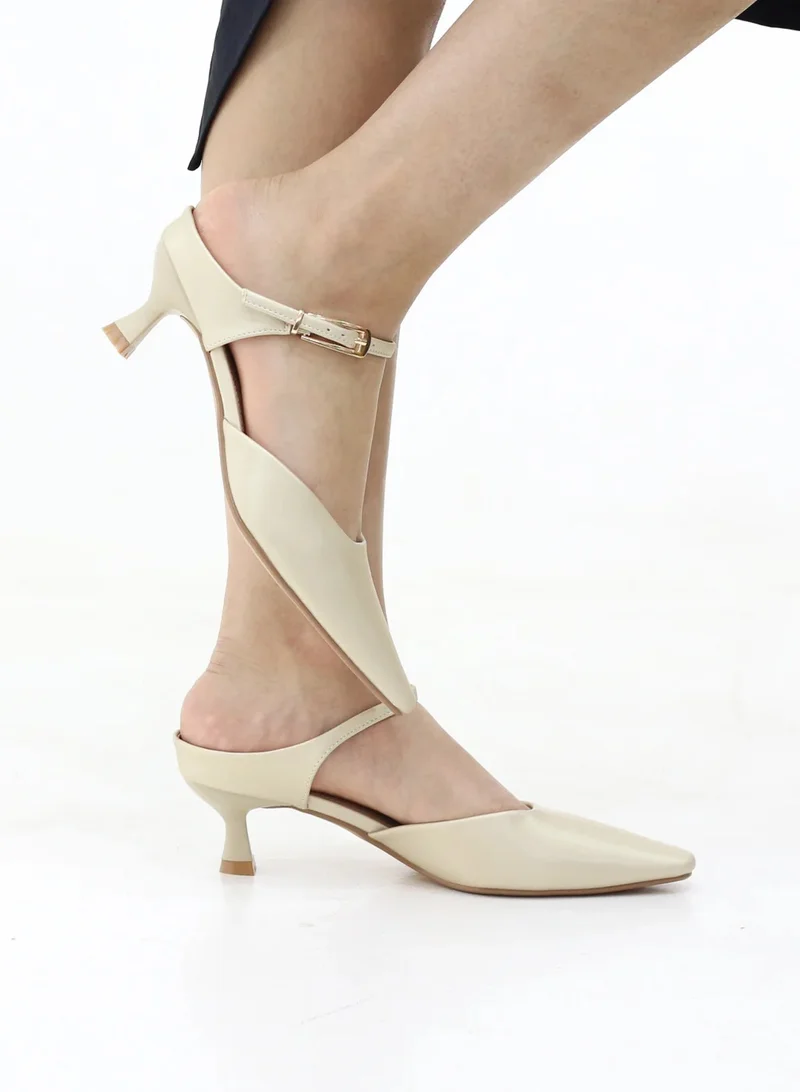 LAMARAPARIS TERRA LOW KITTEN 5.5CM HEEL WITH ANKLE STRAP